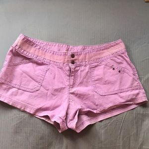 Cotton/spandex purple shorts